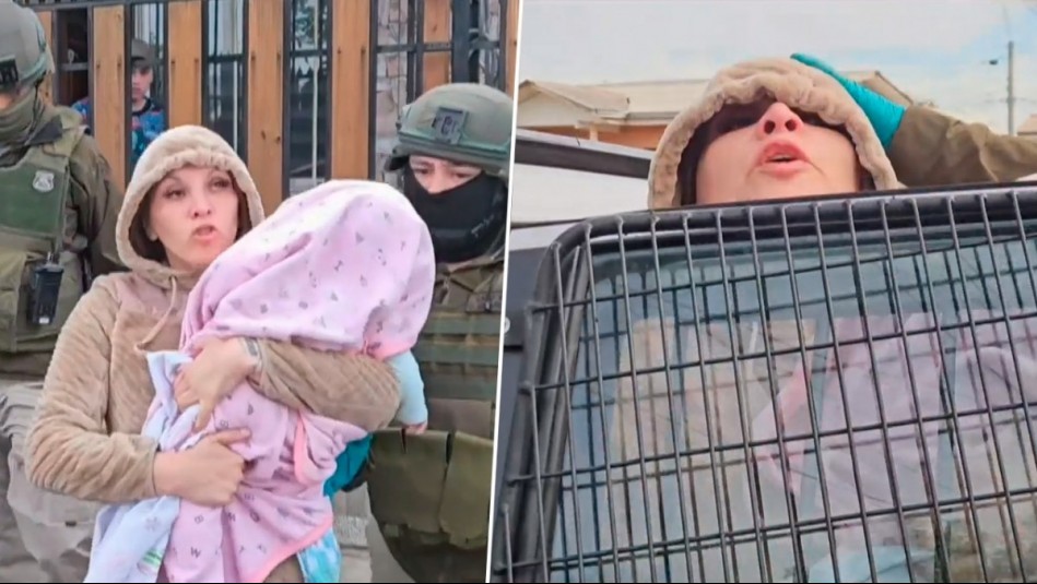 Insultó y escupió a equipo de MG: Captan desafiante actitud de detenida en allanamientos por robo a Brinks