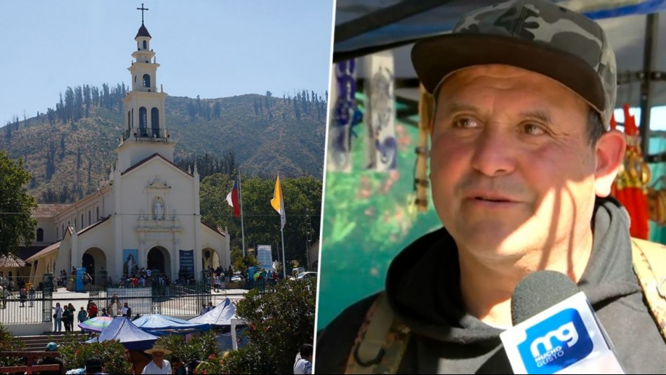 Lo visita hace 34 años: Hombre camina desde Talagante hasta el Santuario de Lo Vásquez para pagar manda