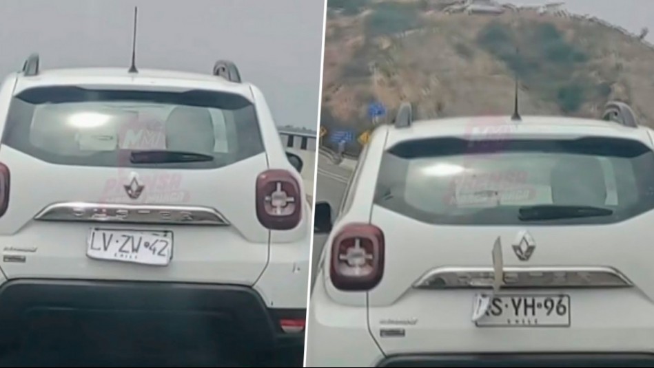 Captan a conductor circulando con doble patente en Quilpué: Intentó taparla con una hecha con papel y plumón