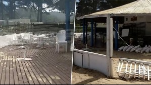 Restaurante sufre graves daños por fuertes marejadas en Pingueral: "Tenemos que hacer harta reparación"