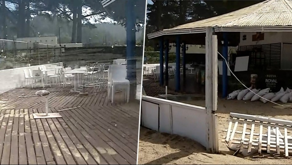 Restaurante sufre graves daños por fuertes marejadas en Pingueral: 'Tenemos que hacer harta reparación'