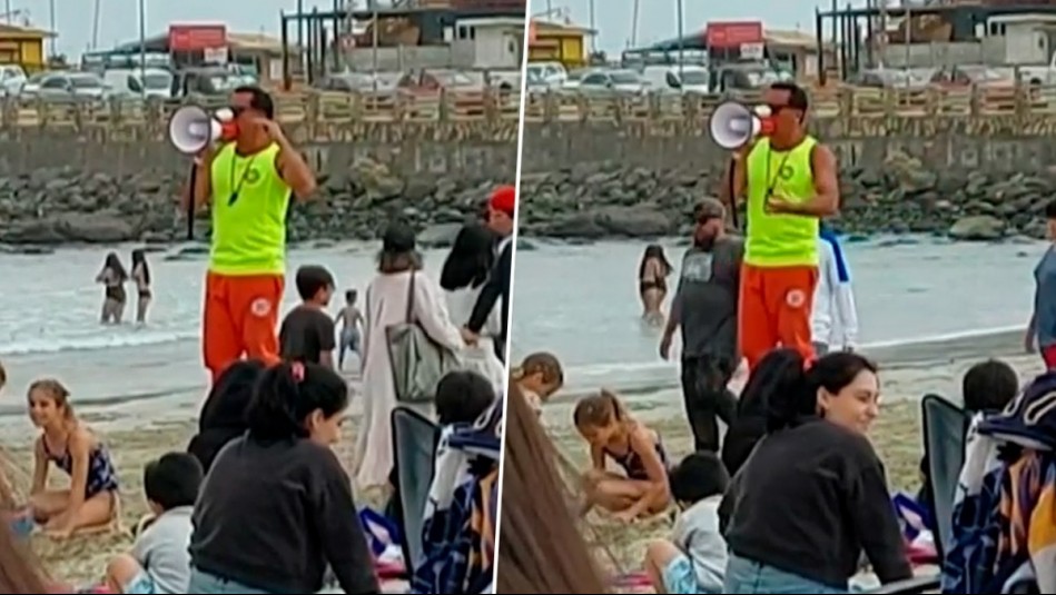 'Póngase audífonos': Salvavidas de Los Molles se viraliza tras advertir sobre el uso de parlantes en la playa