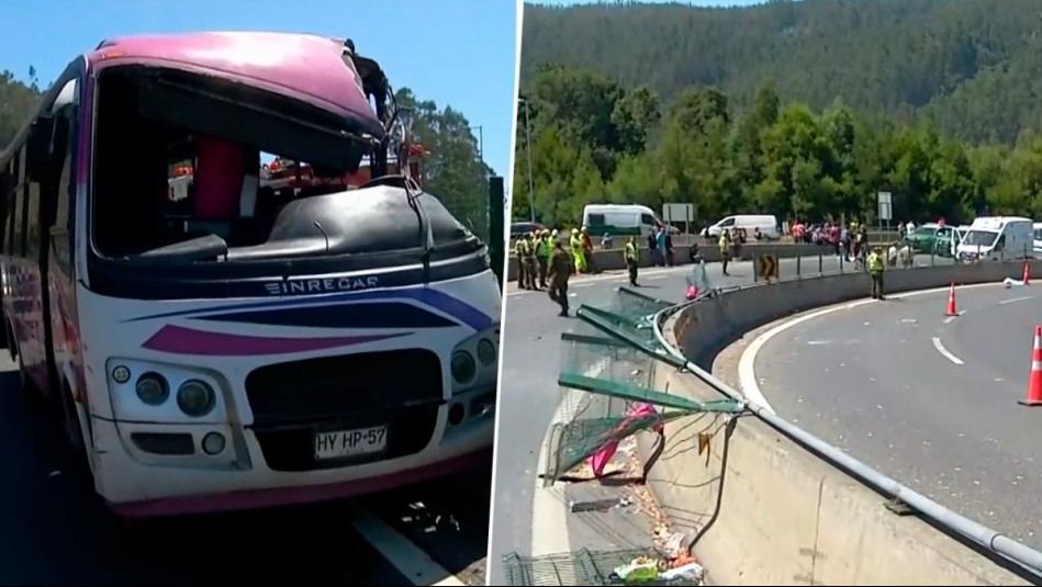 Tres personas fallecidas y al menos 11 lesionadas tras accidente de bus en Lota