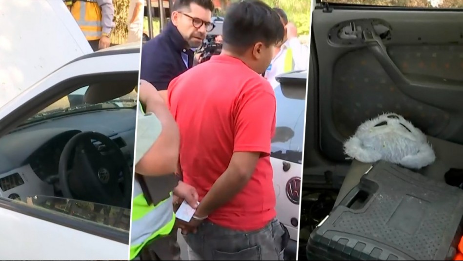 Sin patente ni licencia y lo encendía con cables: Detienen a sujeto que conducía auto con encargo por robo