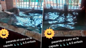 'Es indignante': Critican viral de reo capeando el calor en improvisado 'jacuzzi' en la ex Penitenciaría