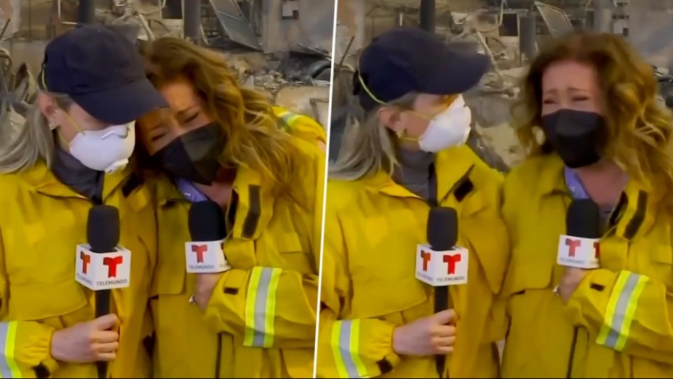 Reconocida reportera de TV rompe en llanto tras evacuar su casa por incendios en Los Ángeles
