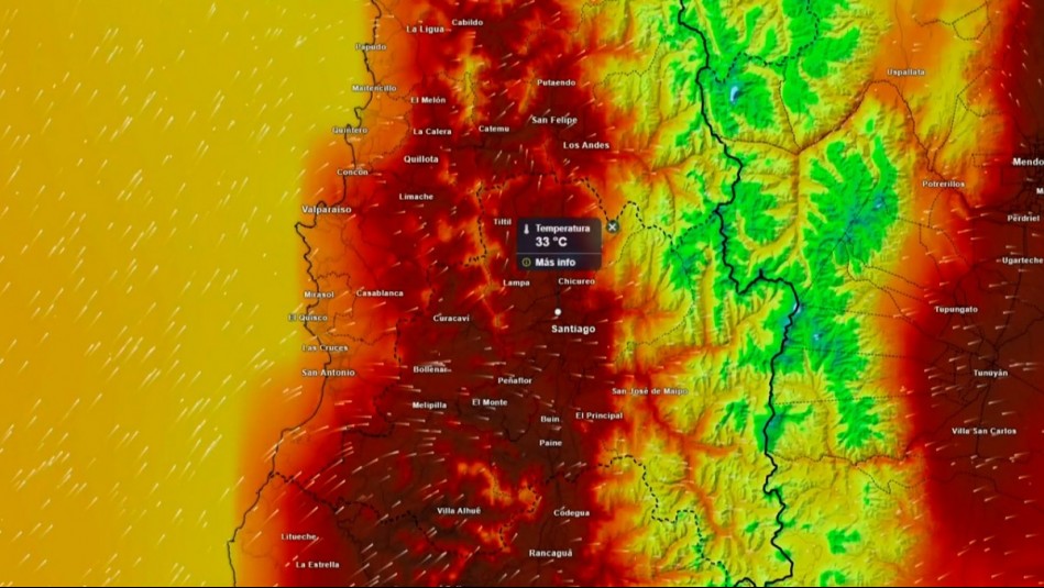 'La sensación térmica puede ser de 5 grados más': Las temperaturas máximas para los próximos días en Santiago