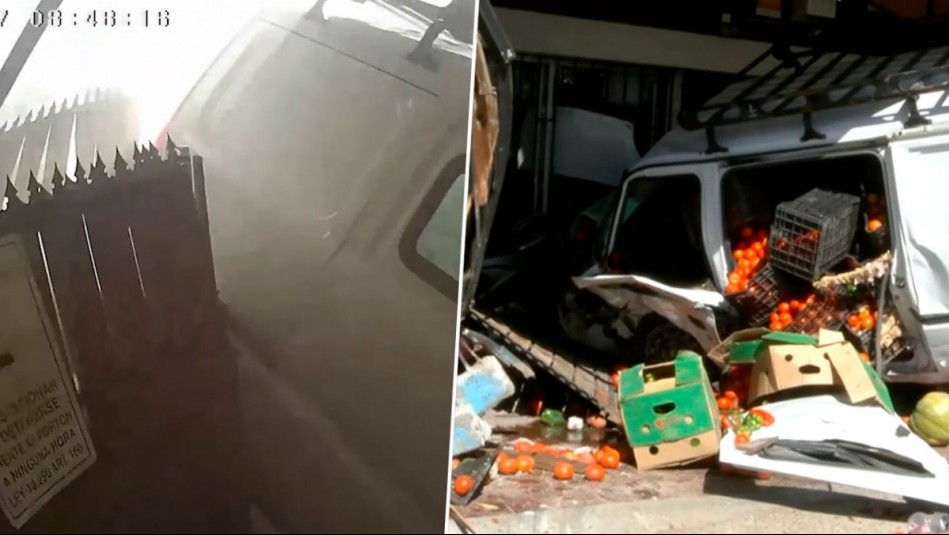 Video muestra impactante choque de vehículo contra casa en Lo Prado: Conductor escapaba de control policial