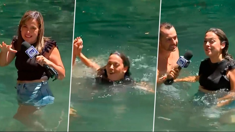 'Se me apretaron las carnes': Daniela Valdés sorprende con refrescante chapuzón en Parque Radal Siete Tazas