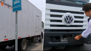 Descubren camión de alto tonelaje con placa patente oculta: Excedía límites en ruta en Viña del Mar