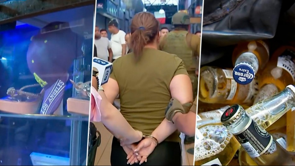 Decomisan ropa falsificada en local del Persa Biobío: También vendían alcohol de manera clandestina