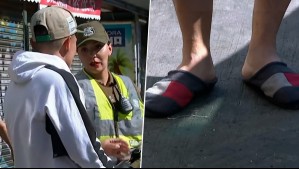 Extranjero manejaba con pantuflas y sin licencia de conducir: Auto era prestado y tenía 19 multas