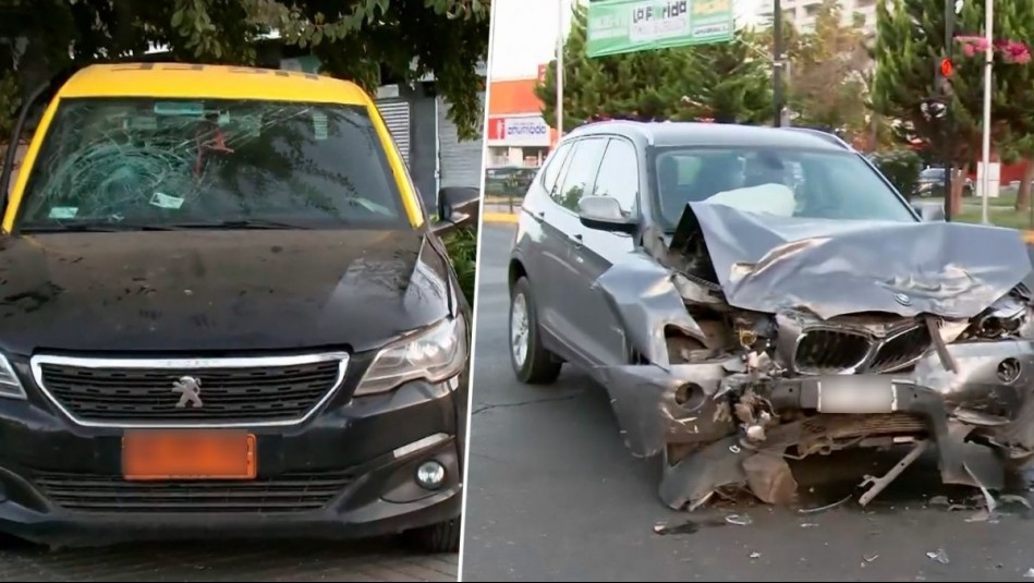 Carabinero está en riesgo vital tras choque en La Florida: Uniformado conducía un taxi
