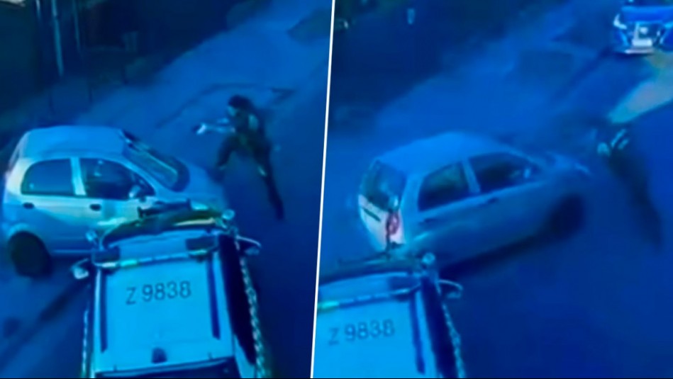 Video capta momento en que conductora intenta atropellar a carabinero en San Bernardo