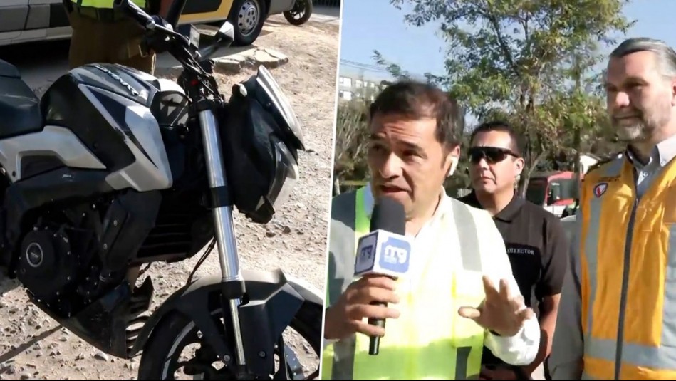 Vehículo tendría encargo por robo: Conductor abandonó moto en plena fiscalización en La Reina