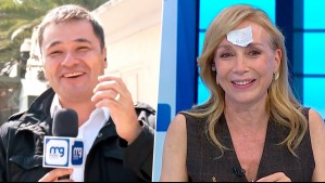 Karen Doggenweiler bromea con ataque de hipo de periodista en vivo: Terminó con papel en la frente