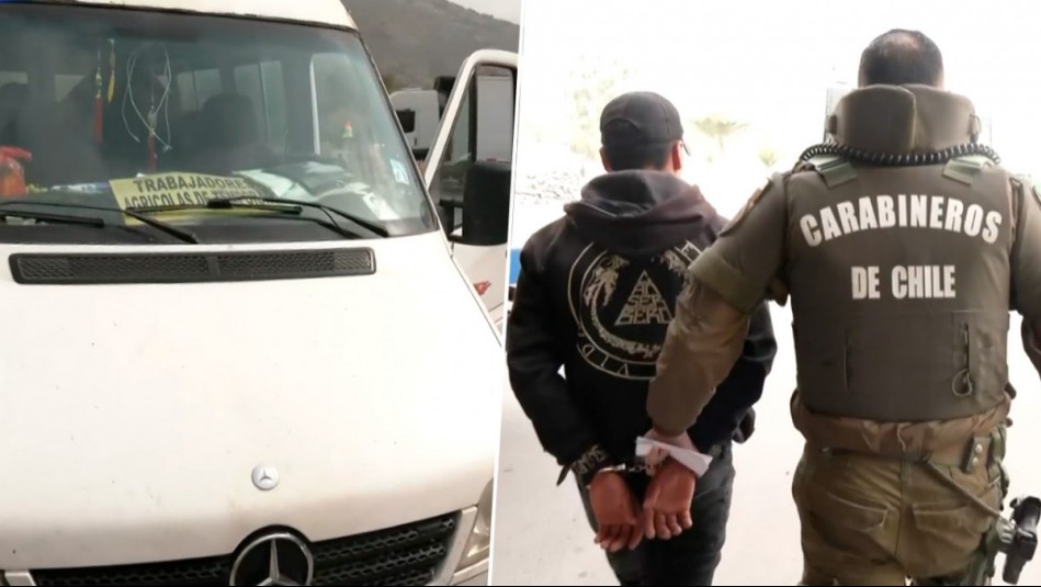 Detienen a conductor de van sin licencia ni permiso: Trasladaba a temporeros en furgón escolar