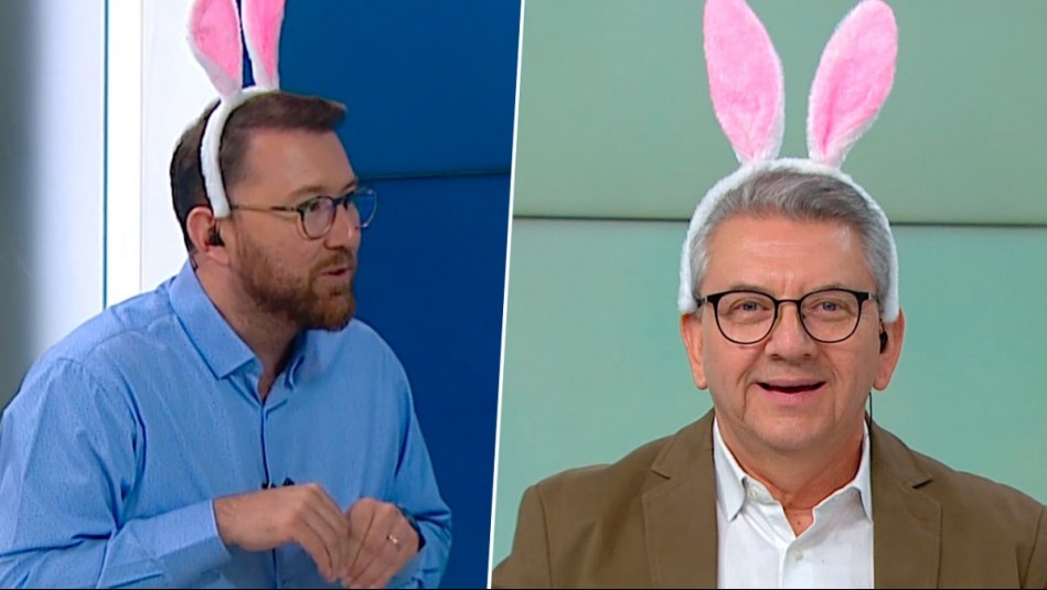 Saltos y huevitos: Luis Ugalde y Jaime Leyton desatan las risas tras usar orejas de conejo