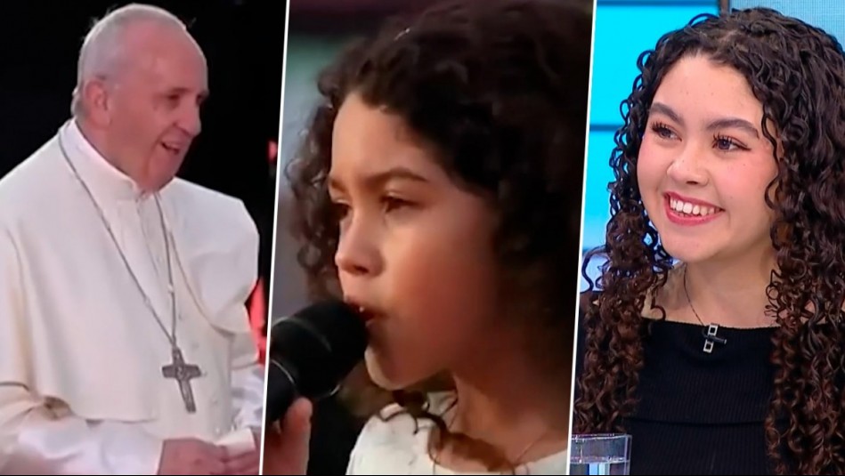 'Fue impresionante': Niña recuerda cuando deslumbró con su voz al papa Francisco en su visita a Chile
