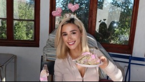 Acompañada por Nico Solabarrieta y con una torta en forma de corazón: Así celebró su cumpleaños La Guarén