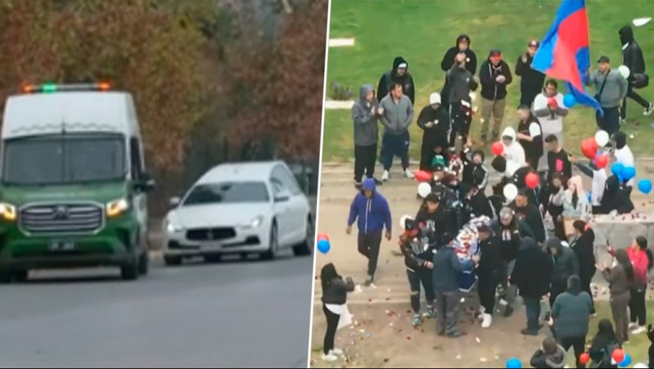 Con ataúd de la U, carroza Maserati y un amplio contingente policial: Así fue el funeral de 'El Guatón Mutema'