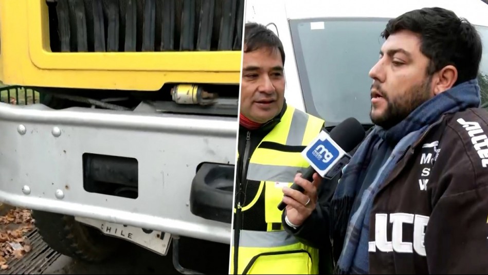 Tenía sus papeles al día, pero la patente no estaba visible: La defensa de conductor de camión durante control