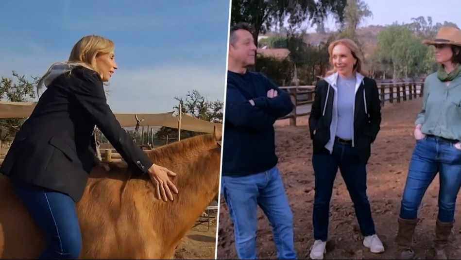 Karen Doggenweiler visitó parcela de Felipe Camiroaga: Anduvo a caballo y conversó con hermana del animador