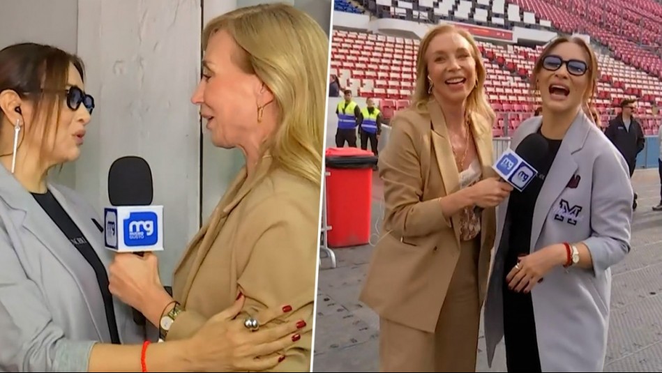El recorrido de Karen Doggenweiler y Myriam Hernández por el Estadio Nacional en la previa de su concierto
