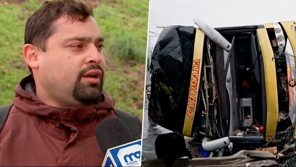 'Se percibía exceso de velocidad': El testimonio de pasajeros de bus volcado sobre posible causa de accidente