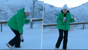 De la escuela de Mario Hugo de 31 Minutos: Darynka Marcic saca risas al "entrevistar" a la nieve en Farellones
