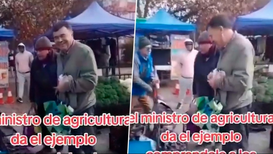 Ministro de Agricultura es captado comprando a 'coleros' en una feria y recibe duras críticas: Esto respondió