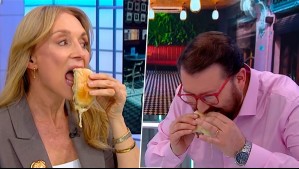 Se "zamparon" sándwich en vivo: Así disfrutaron Karen Doggenweiler y Luis Ugalde del Día del Barros Luco