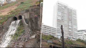 Así luce el sector del socavón en edificios de Reñaca tras intensas lluvias y fuertes vientos