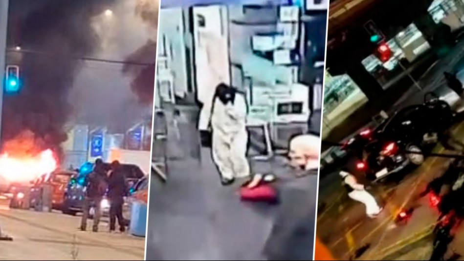 Lo que se sabe del violento robo a tienda en Valparaíso que terminó en balacera y con autos incendiados