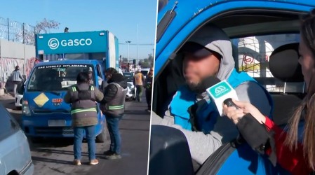 "No me puedo quedar en casa": Descubren a conductor extranjero manejando camión repartidor de gas sin licencia