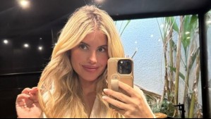 Dos outfits de Coté López en Cancún: Bikini y conjunto de crochet verde menta tejido por su tía