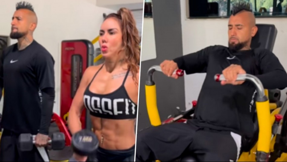 El apoyo de Sonia Isaza a Arturo Vidal compartiendo rutina de ejercicios: 'Cuando uno cae, el otro lo levanta'