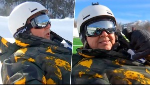 "¡Vamos cayendo!": Don Jaime vive experiencia extrema al lanzarse en tubing por la nieve en Nevados de Chillán
