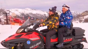 Del susto a la emoción: Don Jaime Leyton se luce manejando moto de nieve en Nevados de Chillán