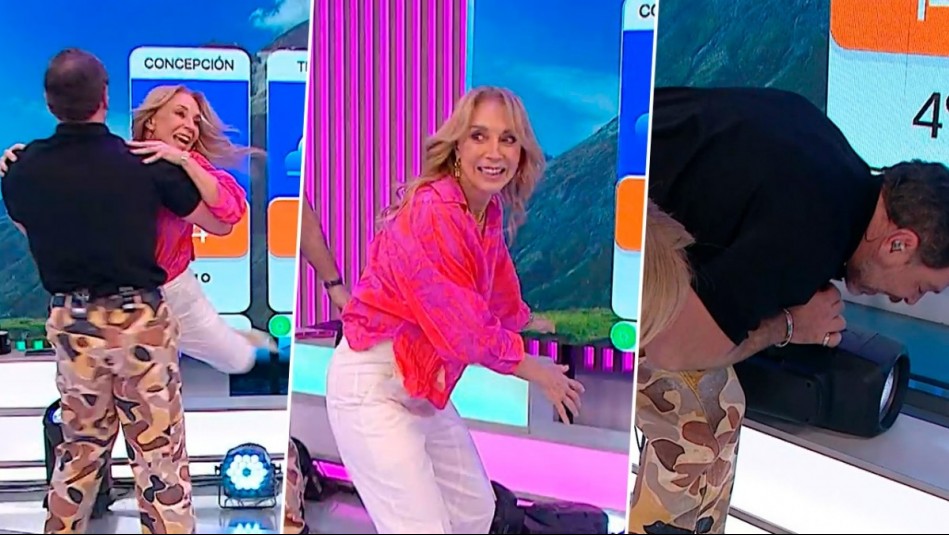 Improvisada performance de Karen y Neme termina en divertido incidente: 'Este estudio se va a venir abajo'