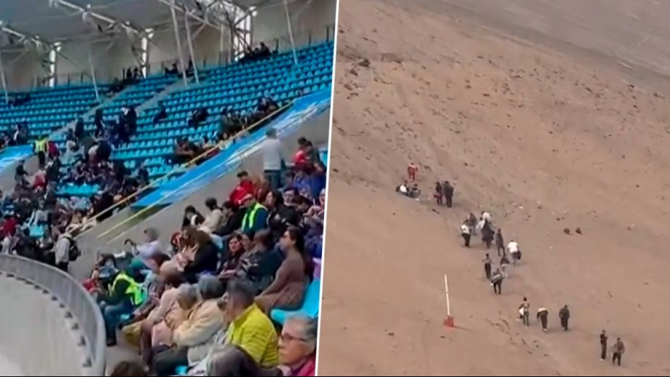 Evacuación en Iquique por alerta de tsunami: Iquiqueños se refugian en cerros y en Estadio Tierra de Campeones