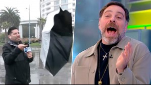 "¡Ay, se le dio vuelta!": La reacción de Neme ante chascarro de Karim Butte con paraguas en pleno despacho