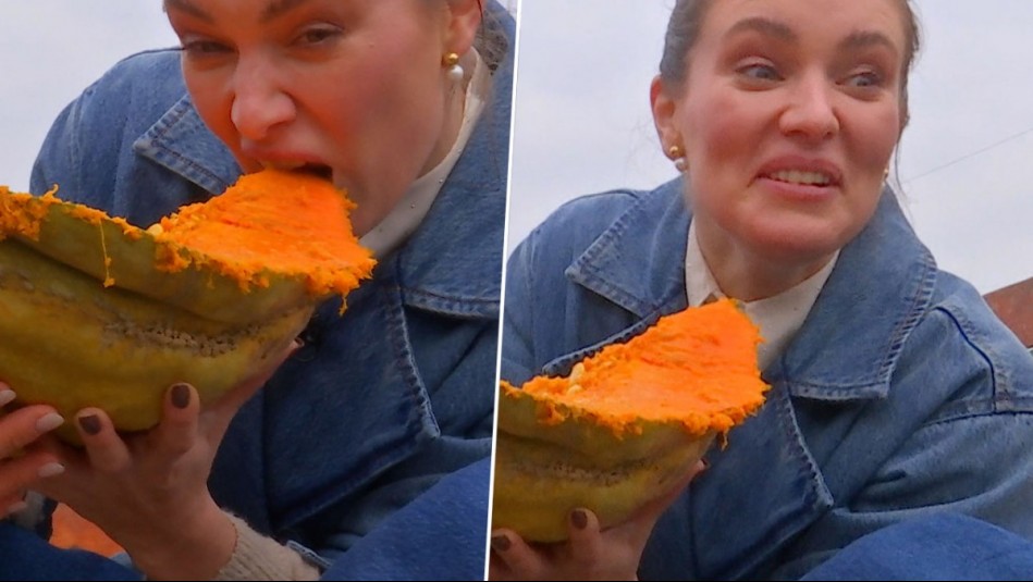 'Me saliste bastante tímida': Kika Silva muerde zapallo crudo y sorprende a Tita Ureta en De Paseo