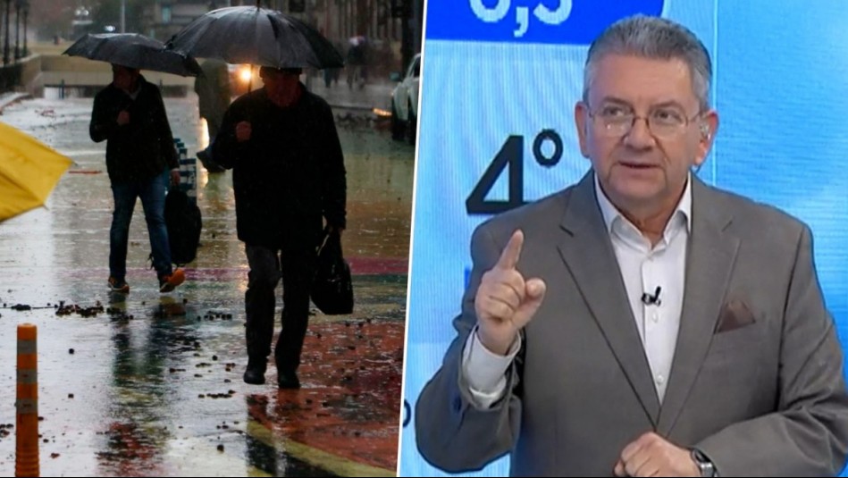 Pronóstico del tiempo para Santiago: ¿A qué hora comienza a llover este lunes en la capital?