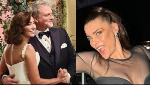 Negro y con transparencias: Este es el vestido que usó Tonka Tomicic en la boda de Carmen Gloria Arroyo