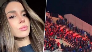 Luego pidió disculpas: Cata Vallejos mostró en vivo enfrentamientos durante partido de la U vs Independiente