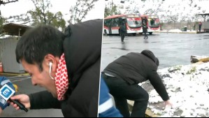 '¡Tregua, tregua!': Roberto Saa sufre en medio de guerra de nieve por choferes de Red Movilidad en La Dehesa