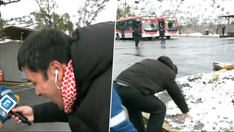 '¡Tregua, tregua!': Roberto Saa sufre en medio de guerra de nieve por choferes de Red Movilidad en La Dehesa