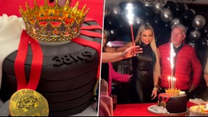 Con regalos de lujo y una torta que referencia sus medallas: Así celebró su cumpleaños Nicole Moreno