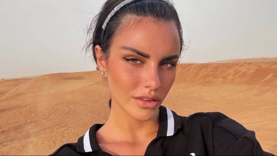 Emilia Dides aspira a ganar Premio Cordillera: Con elegante traje y maxicinturón pidió el apoyo de sus fans